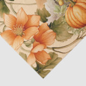 Halloween Waterverf Wasbeer & Pompoenen Decoupage Tissuepapier (Detail)