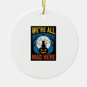 Halloween We Waren Hier Allemaal Gekke Maan Kat Po Keramisch Ornament