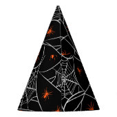 Halloween web en spinnen achtergrond. feesthoedjes (Achterkant)