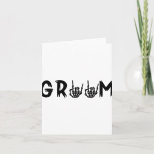 Halloween Wedding Bride Groom Skeleton tot de dood Kaart