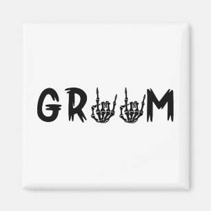 Halloween Wedding Bride Groom Skeleton tot de dood Magneet