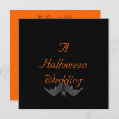Halloween Wedding - (Hanging Bat) Kaart (Voorkant / Achterkant)