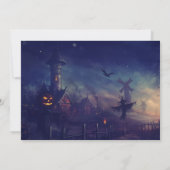 Halloween Wedding Invitation Flat Kaart Haunted (Achterkant)