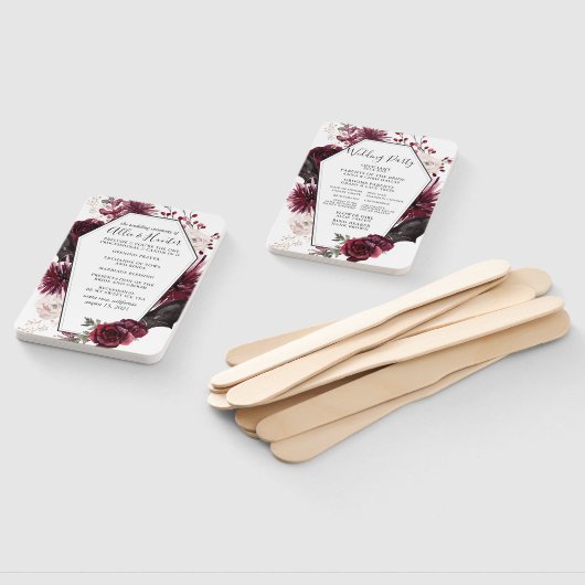 Halloween Wedding Program Handwaaier (Niet-gemonteerd)