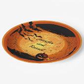 Halloween Wedding Reception personaliseert Papieren Bordje (Gekanteld)