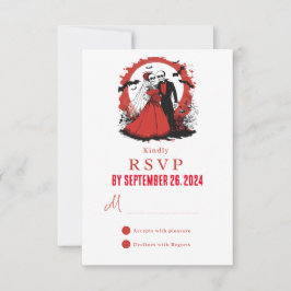 Halloween Wedding RSVP Kaart