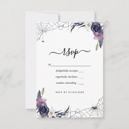 Halloween Wedding RSVP Kaartje (Voorkant)