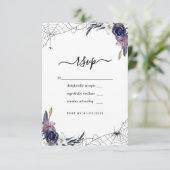 Halloween Wedding RSVP Kaartje (Staand voorkant)