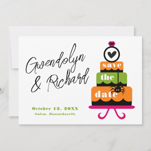 Halloween Wedding Save The Date (Voorkant)