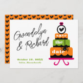 Halloween Wedding Save The Date (Voorkant / Achterkant)