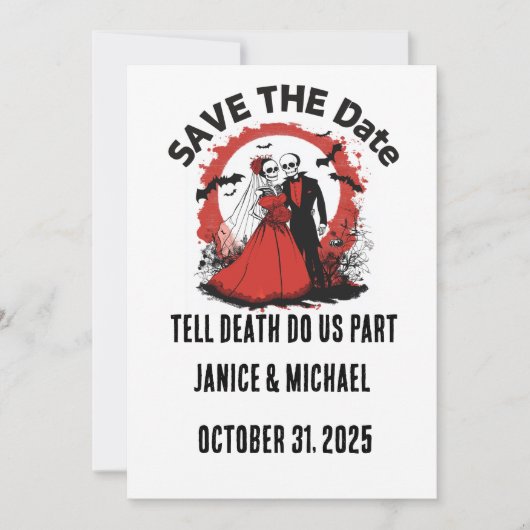 Halloween Wedding Save the Date (Voorkant)
