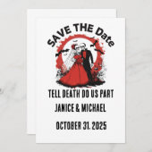 Halloween Wedding Save the Date (Voorkant / Achterkant)