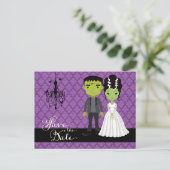 Halloween Wedding Save the Date Aankondigingskaart (Staand voorkant)