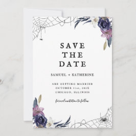 Halloween Wedding Save The Date Kaart
