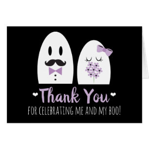 Halloween Wedding Shower Bedankt kaarten
