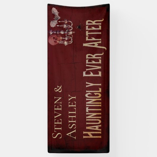 Halloween Wedding Spandoek (Verticaal)