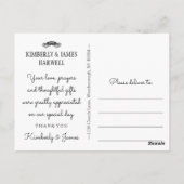 Halloween Wedding Spider Gothic Dank u Foto Briefkaart (Achterkant)