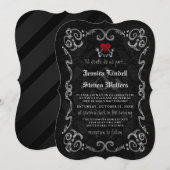 Halloween Wedding "TIL DEATH" Skeletten & hart Kaart (Voorkant / Achterkant)