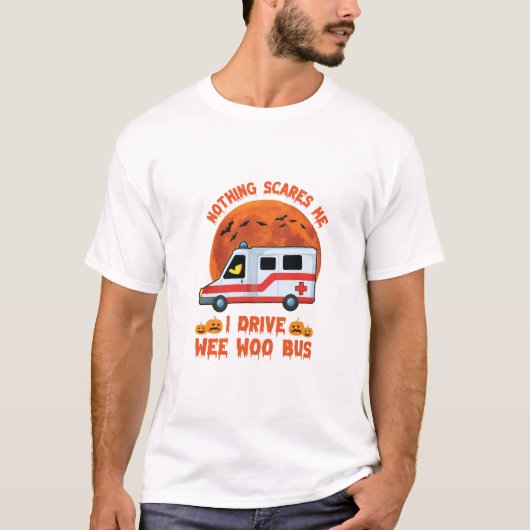 Halloween WEE WOO BUS T-shirt (Voorkant)