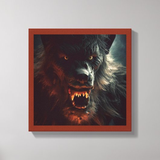 Halloween - Weerwolf 3 Canvas Afdruk (Voorkant)
