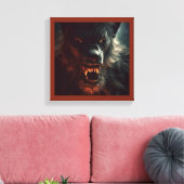 Halloween - Weerwolf 3 Canvas Afdruk (Insitu (Woonkamer))