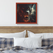 Halloween - Weerwolf 3 Canvas Afdruk (Insitu (Slaapkamer))