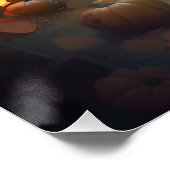 Halloween Weimaraner met pompoenen eng Perfect Poster (Hoek)