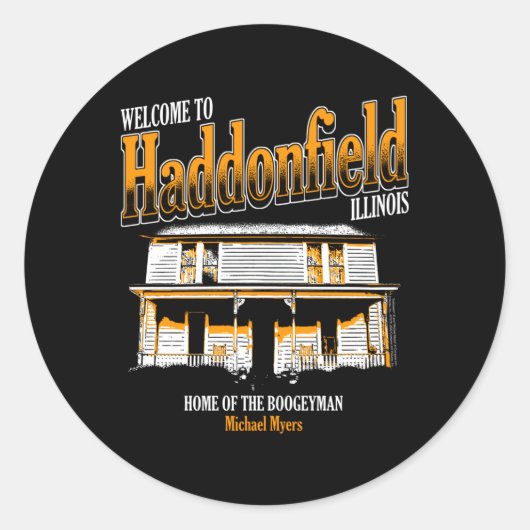Halloween Welkom in Haddonfield Ronde Sticker (Voorkant)