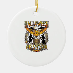 Halloween Wensen Opa Vleermuis Heksen Ketel_1 Keramisch Ornament