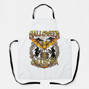 Halloween Wensen Opa Vleermuis Heksen Ketel_1 Schort