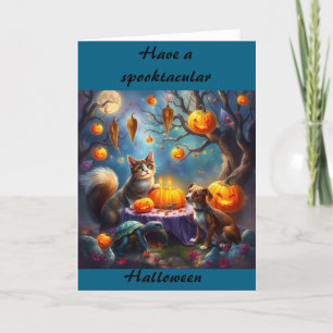 Halloween wenskaart beestje's Halloween Bedankkaart