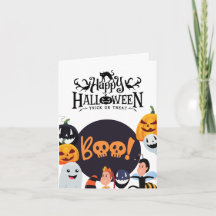 Halloween Wenskaart Collectie – Schattige Boo