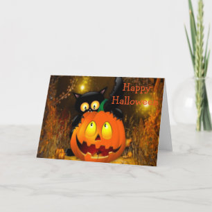 Halloween Wenskaart/Jack-o-lantern Kaart