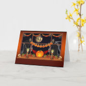 Halloween Wenskaart Kaart (Gele Bloem)