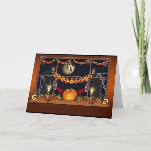 Halloween Wenskaart Kaart (Voorkant)