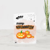 Halloween Wenskaart - Schattige Spooky Collectie Kaart (Voorkant)