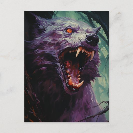 Halloween Werewolf Briefkaart (Voorkant)