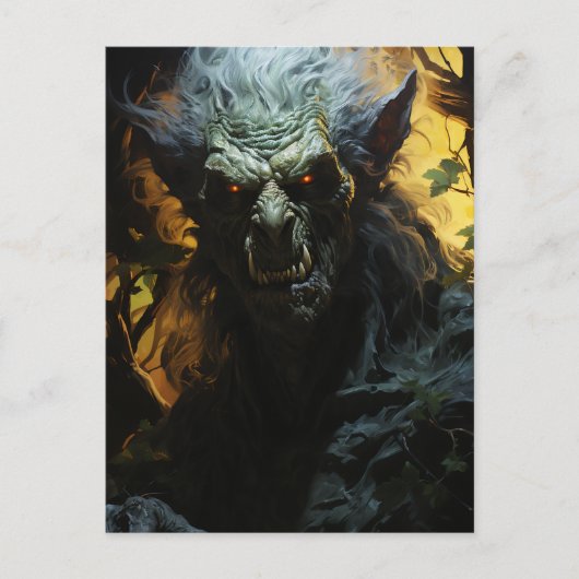 Halloween Werewolf Briefkaart (Voorkant)