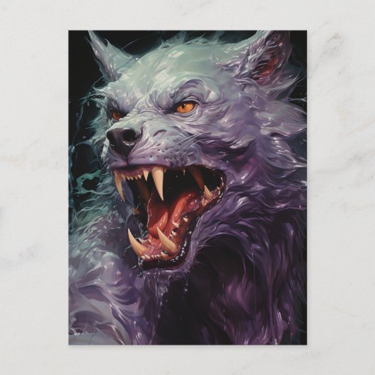 Halloween Werewolf Briefkaart (Voorkant)
