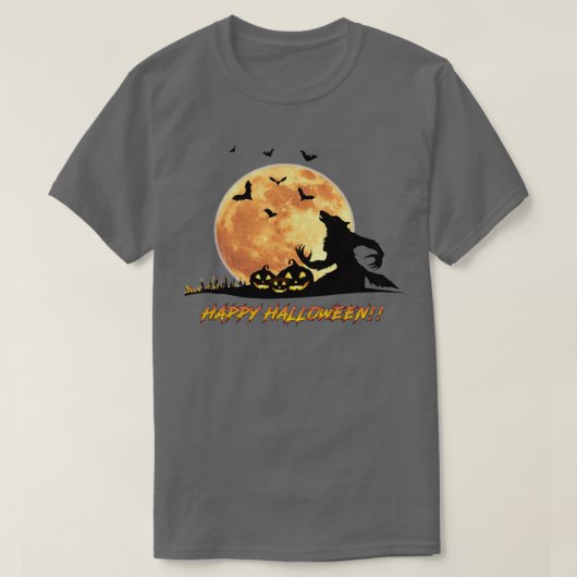 Halloween Werewolf Moon Nino Ts TShirt (Design devant)
