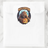Halloween Werewolf Vierkante Sticker (Tas)