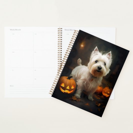 Halloween West Highland White Terrier Citrouilles (Devant avec enveloppe)