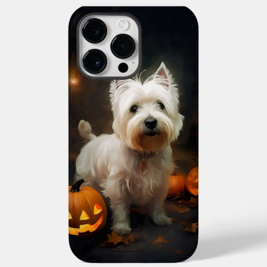 Halloween West Highland White Terrier Pumpkins Case-Mate iPhone Case (Achterkant)