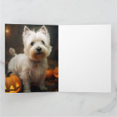 Halloween West Highland White Terrier Pumpkins Kaart (Binnen)