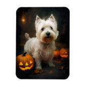 Halloween West Highland White Terrier Pumpkins Magneet (Verticaal)