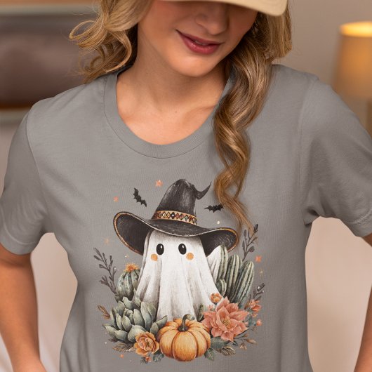 Halloween Westerne Cowboy Ghost Tri-Blend Shirt