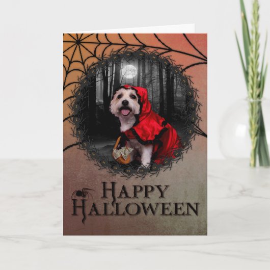 Halloween - Westie - Dame Kaart (Voorkant)