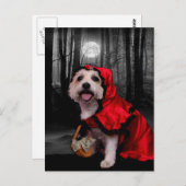 Halloween - Westie - Lady Briefkaart (Voorkant / Achterkant)
