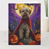 Halloween Wheaten Terrier Vampire Pumpkins eng Kaart (Voorkant)