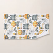 Halloween Whimsical Cauldron et Motif de chats (Serviette à main)